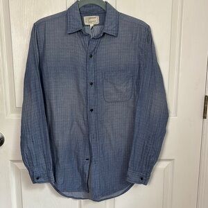 Current/Elliott The Prep School shirt Blue Chambray Button Down Shirt size 0 XS